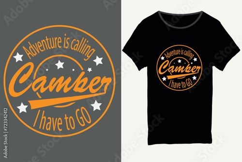 Adventure is calling camber i have to go, Mountain illustration, outdoor adventure, Mountain adventure off-road t-shirt design, Perfect for posters, apparel, Vintage adventure t-shirt design.