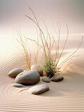 A little zen garden with soothing sand
