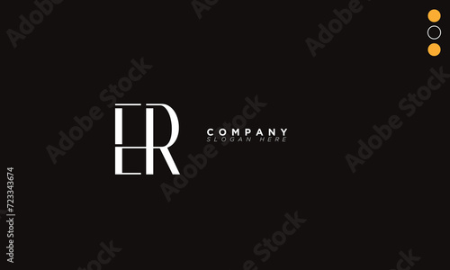  ER Alphabet letters Initials Monogram logo RE, E and R