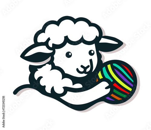 Mouton et sa pelote, logo