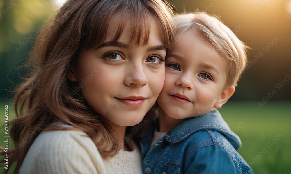 Bond of Happiness: A Cherished Connection Between a Joyful Mother and Her Son Bond of Happiness: A Cherished Connection Between a Joyful Mother and Her Son