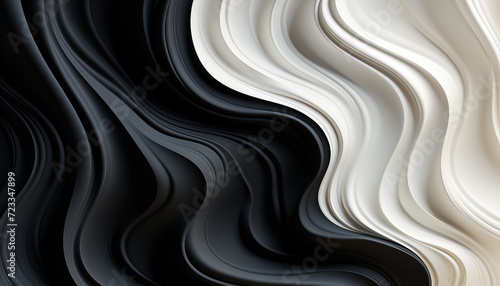 abstract black and white wavy pattern background