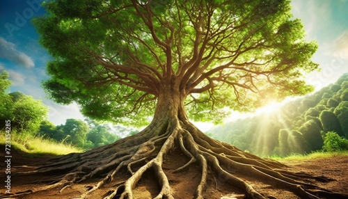 tree of life with the roots photo