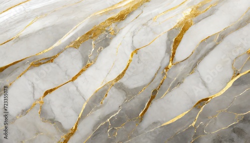 abstract grey white marble background with golden veins artificial stone texture modern wallpaper