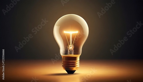 a lightbulb with a glowin