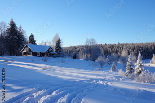 Beautiful winter snowy landscape