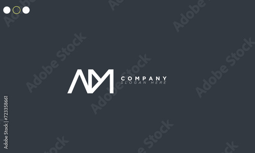  AM Alphabet letters Initials Monogram logo MA, A and M