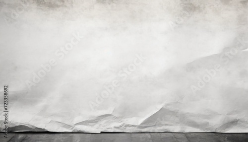 white crumpled paper texture worn peeling weathered ragged white empty street poster glued paper background