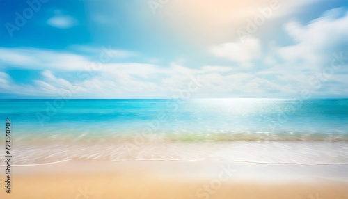 relaxing outdoors vacation landscape concept abstract blurred sunlight beach colorful blurred bokeh background