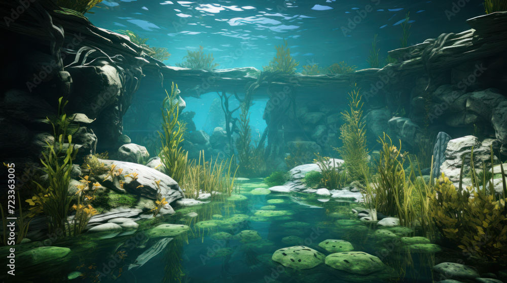 Serene underwater garden