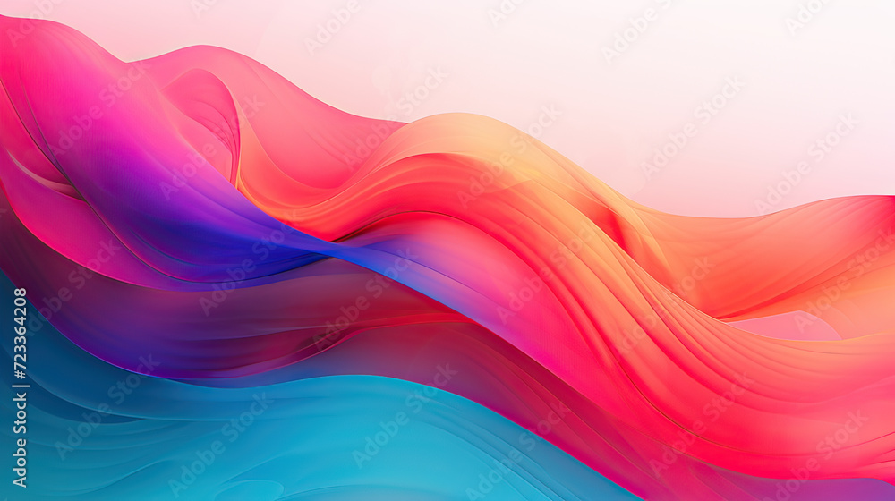 Fototapeta premium Abstract Color Gradient Connection Harmonic Flow Background Ai Generative