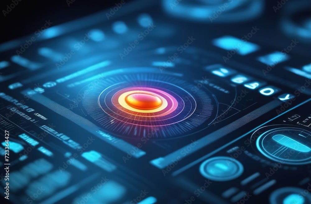 futuristic technology, healthcare, heart with stethoscope futuristic technology, healthcare, heart with stethoscope
