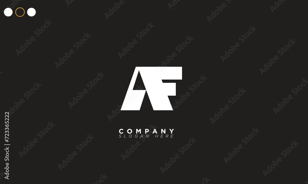 AF Alphabet letters Initials Monogram logo FA, A and F AF Alphabet letters Initials Monogram logo FA, A and F
