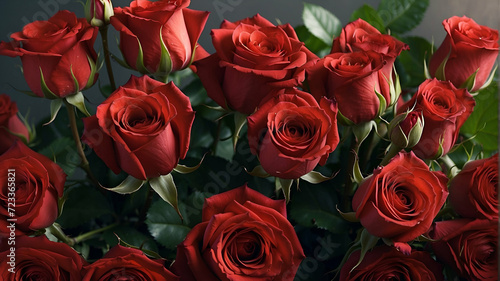 Luxurious Comfort with a Bouquet of Red Roses