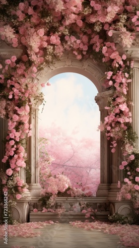 Rococo Rose Garden Backdrop