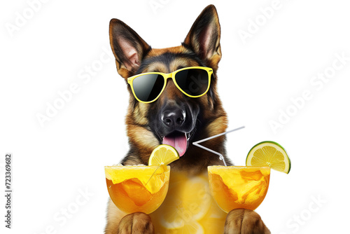 cat_wearing_cool_sunglasses and holding cocktail