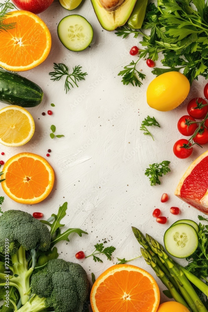 Healthy breakfast ingredients frame Healthy breakfast ingredients frame