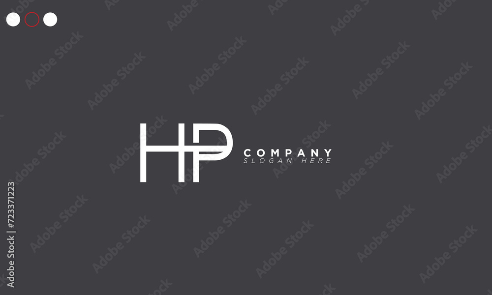 HP Alphabet letters Initials Monogram logo PH, H and P HP Alphabet letters Initials Monogram logo PH, H and P