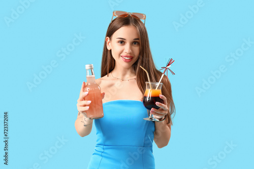 Beautiful young woman with ...