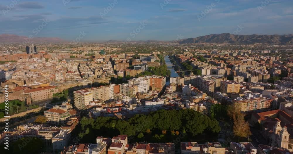 Aerial view of centre of european city Murcia, Spain. Spanish tourist city Aerial view of centre of european city Murcia, Spain. Spanish tourist city