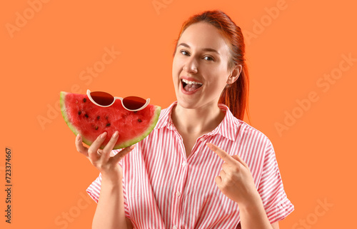 Young woman with fresh wate...