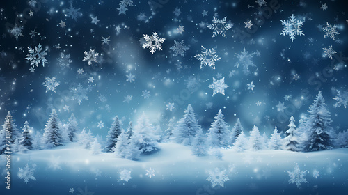 Snowflake background, snowflake border, winter holiday background, soft colors and dreamy atmosphere