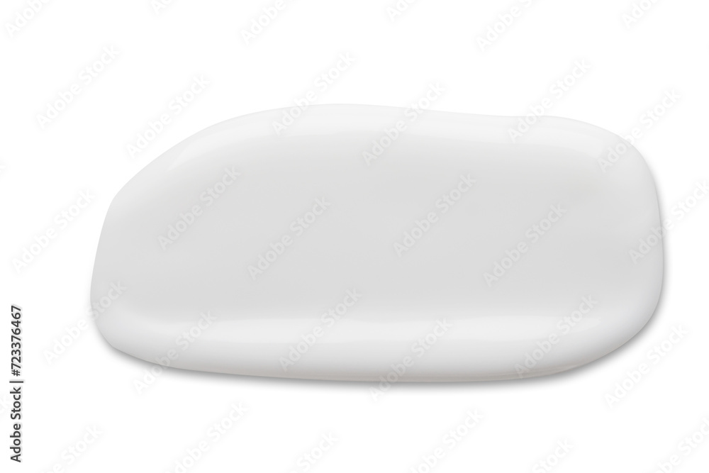 Smear of white cream on empty background Smear of white cream on empty background