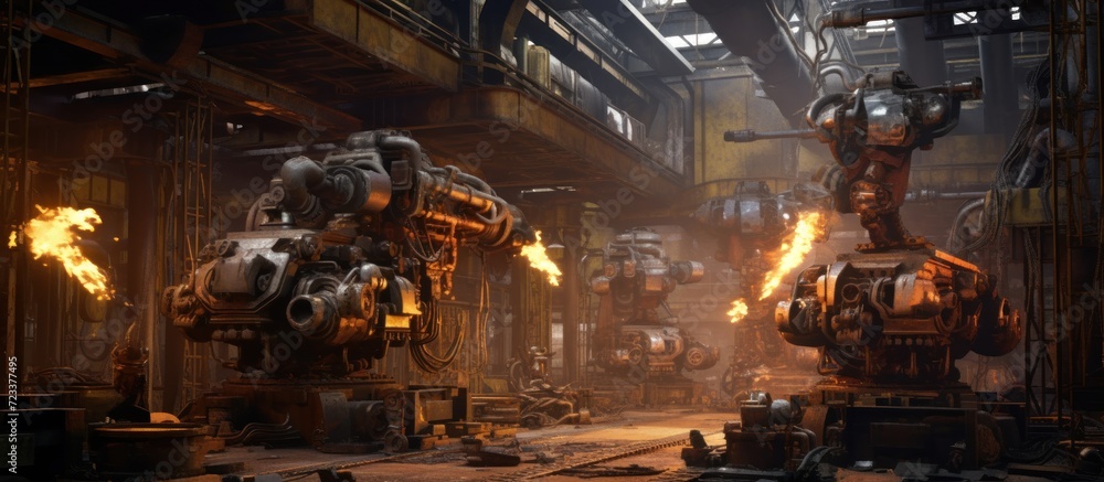 Industrial environment with sophisticated machines