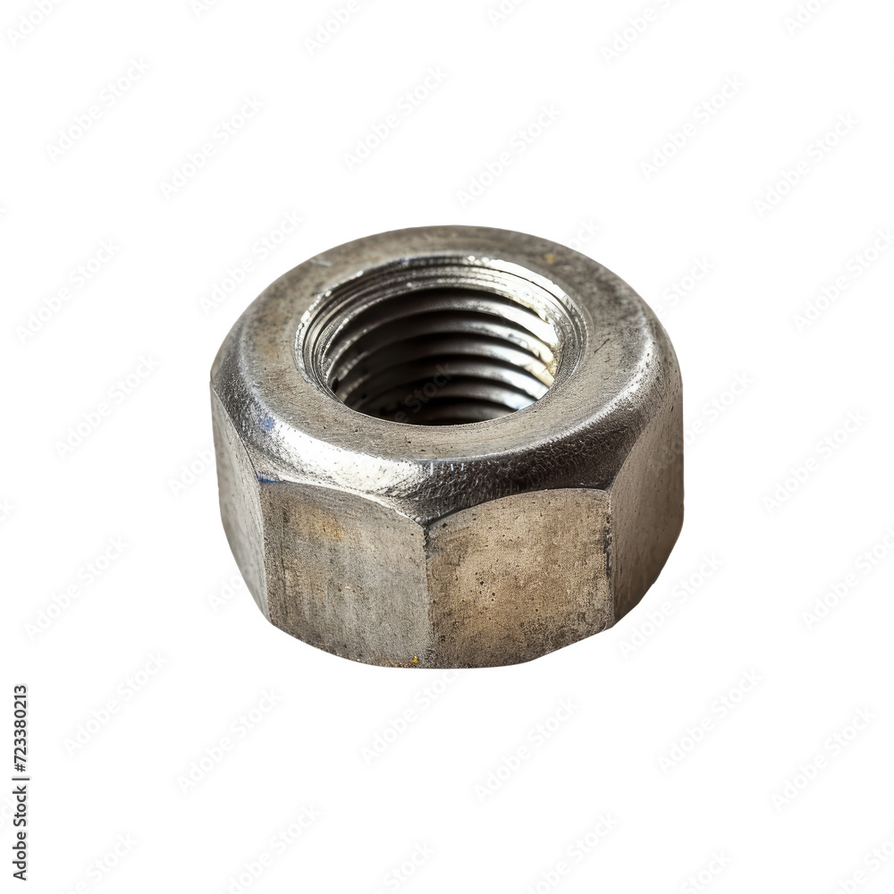 Metal nuts isolated on transparent background Metal nuts isolated on transparent background