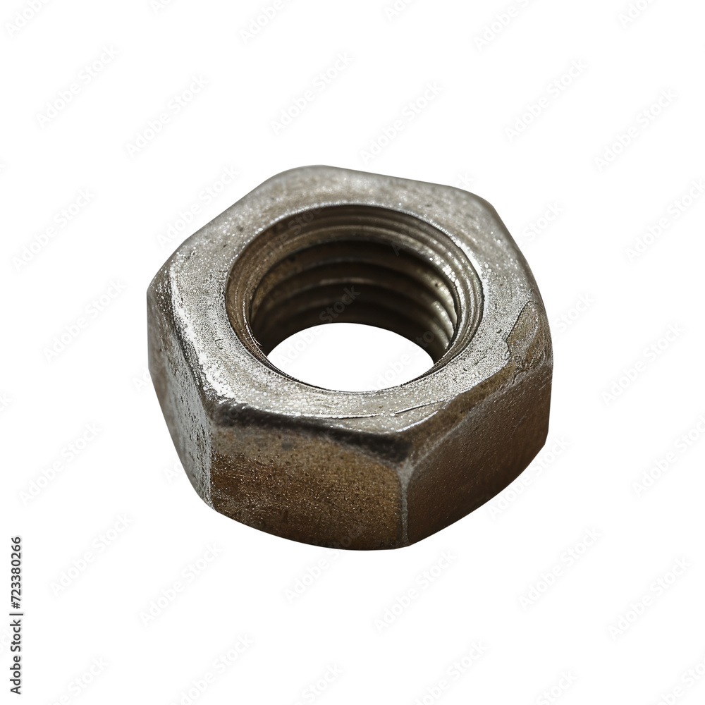 Metal nuts isolated on transparent background Metal nuts isolated on transparent background