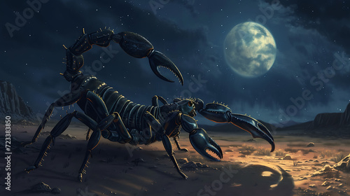 scorpion in the night photo
