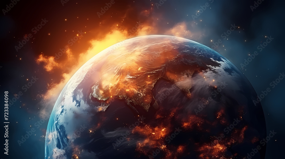 Obraz premium Admire our beautiful Earth from the vastness of space