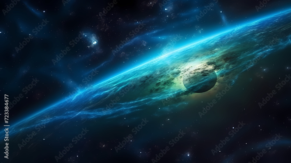 Obraz premium Admire our beautiful Earth from the vastness of space