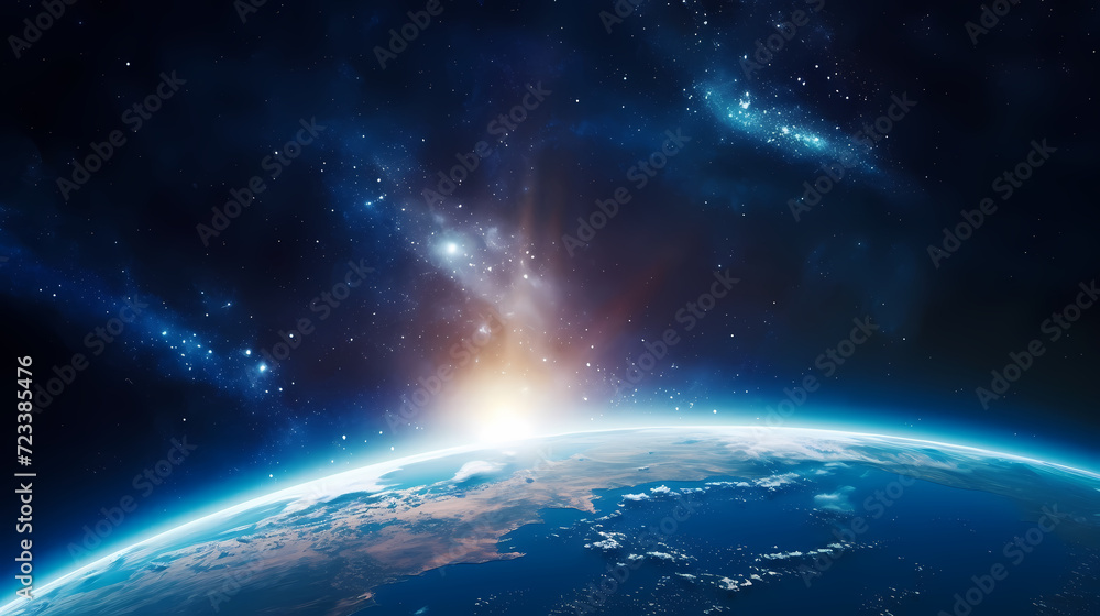 Obraz premium Admire our beautiful Earth from the vastness of space