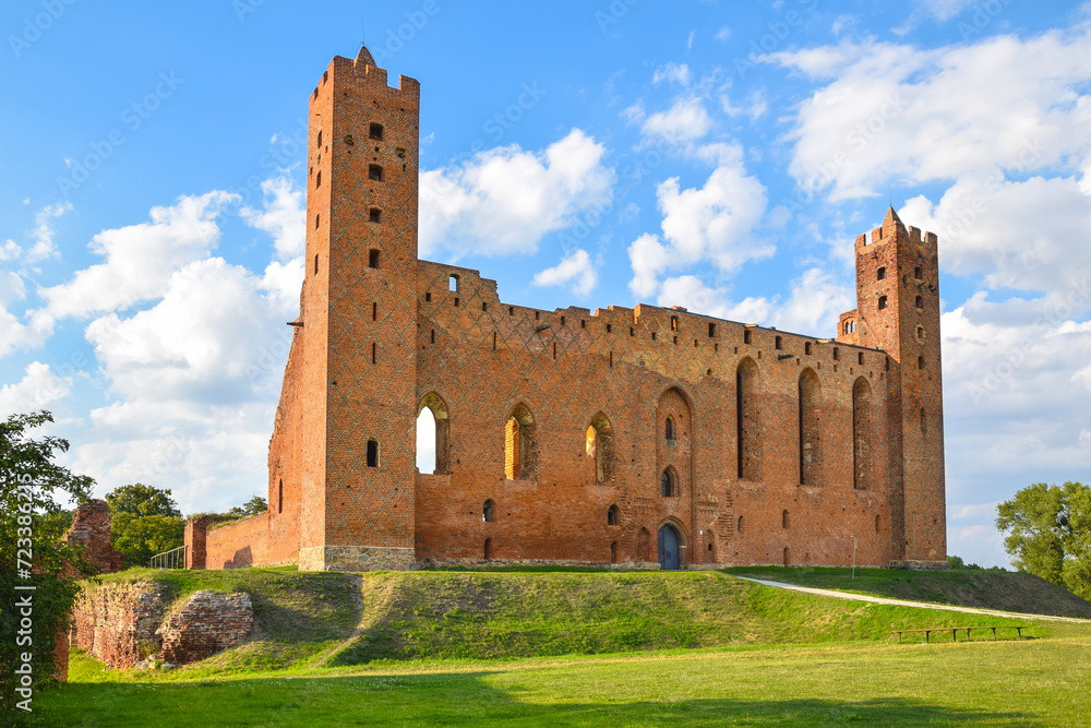 Ruins of the Teutonic castle in Radzyń Chełmiński, Kuyavian-Pomeranian Voivodeship, Poland.