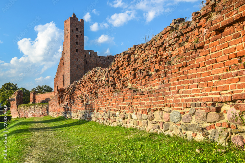 Ruins of the Teutonic castle in Radzyń Chełmiński, Kuyavian-Pomeranian Voivodeship, Poland.