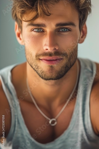 Handsome muscular male mode...