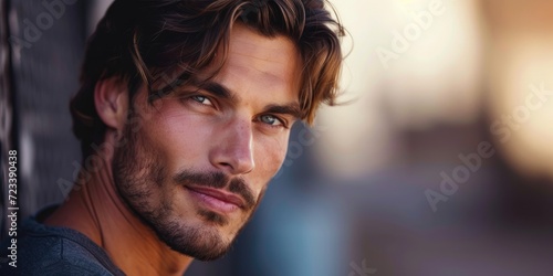 Handsome muscular male mode...