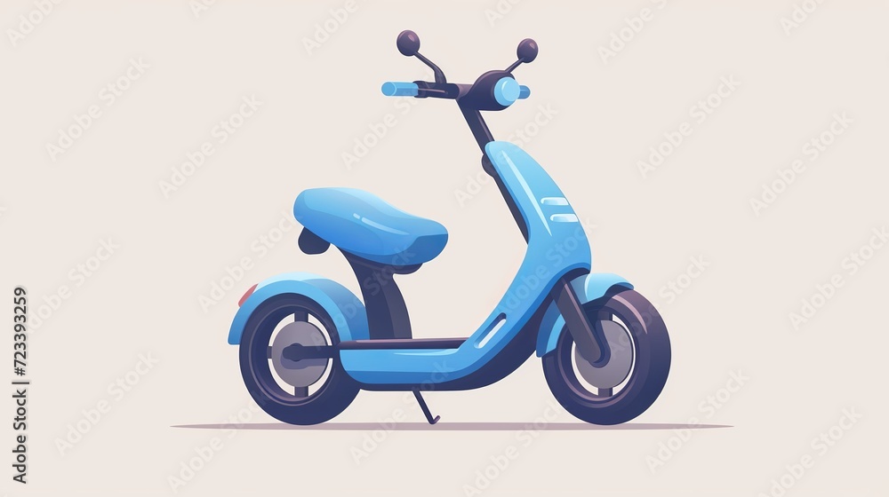 Electric Scooter Icon. Vector illustration of eco transport for city lifestyle.  