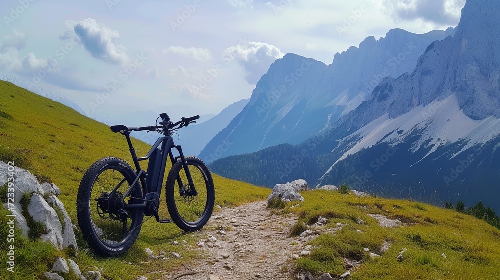 Mountain E Bike In Austria. Ebike Bicycle 