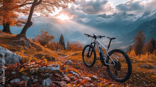 Mountain E Bike In Austria. Ebike Bicycle 
