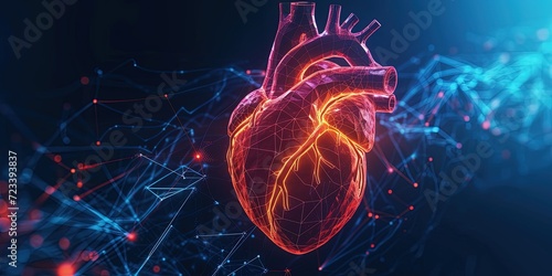 Heart as a human organ, anatomy, heart disease, cardiomyopathy, background, wallpaper. photo