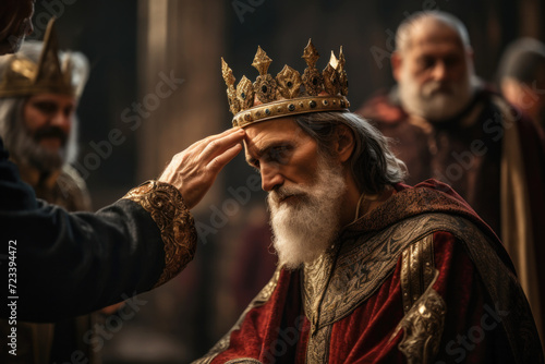 Coronation of Charlemagne Karl der Große (generative AI) photo