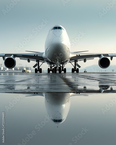 Majestic View of Boeing Cargo Aircraft from Behind, Gear Up