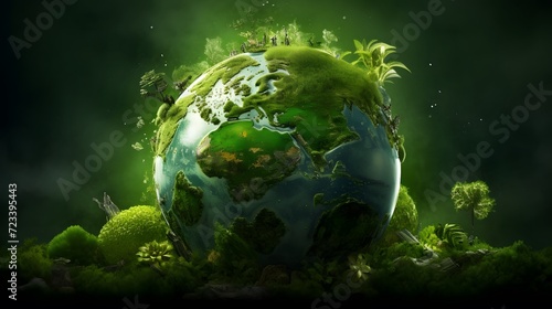 Green earth. Back when the earth's primitive contents were full of green and no deserts. 
