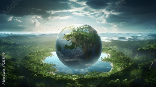 Green earth. Back when the earth s primitive contents were full of green and no deserts.  