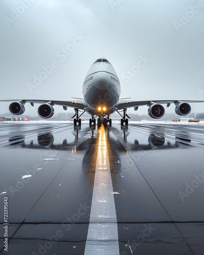 Majestic View of Boeing Cargo Aircraft from Behind, Gear Up