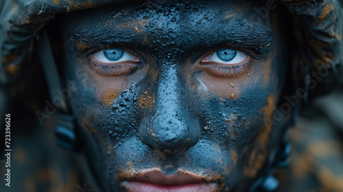 Army Camouflage  Face Paint Picture