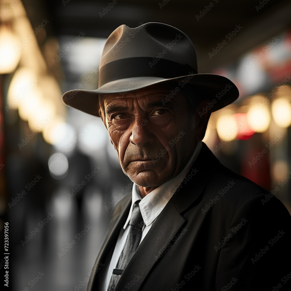 hombre senior con sobrero hombre senior con sobrero