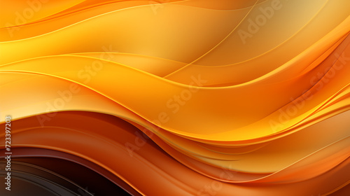 Vibrant Yellow and Orange Wavy Abstract Background Design